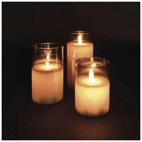 3 darabos LED gyertya szett LED/6xAA