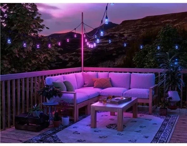 Nanoleaf NF084K02-20SLO - LED RGBWIC dimmelhető fényfüzér 20× LED, 15 m, Wi‑Fi, IP65