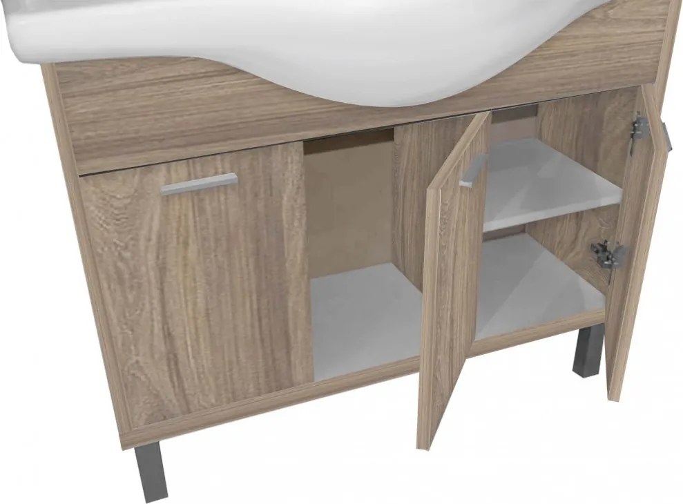 Nerva 85 komplett fürdőszobabútor, Rauna szil