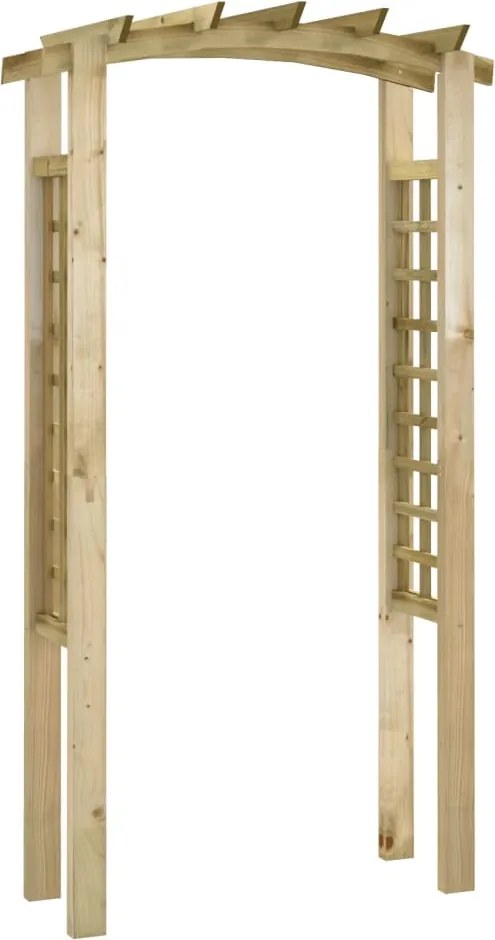 vidaXL impregnált tömör fenyőfa rácsos boltív 110 x 60 x 210 cm