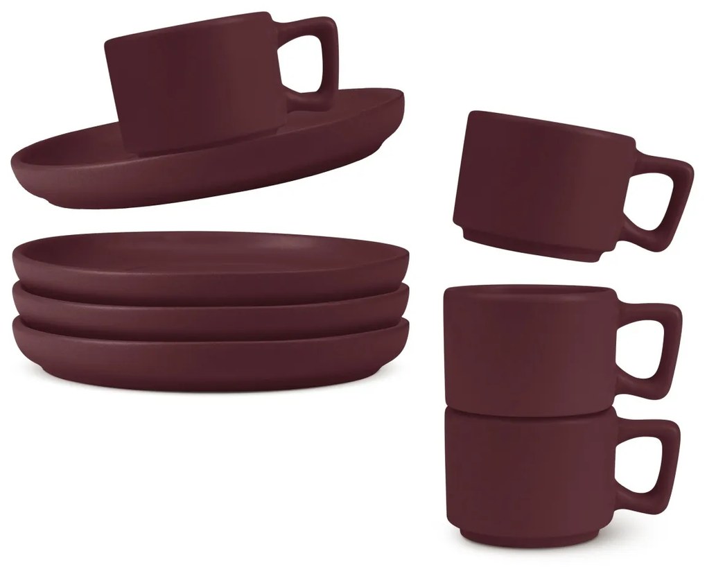 BerlingerHaus Espressócsésze-készlet alátéttel Leonardo 100 ml, 4+4 db