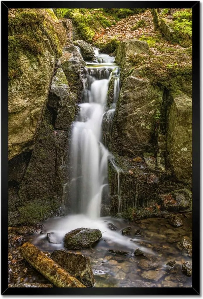 Poszterek keretben 40x60 Vízesés Erdei zuhatag