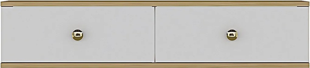 Zuzu komód, zafír tölgy-fehér, 120 cm