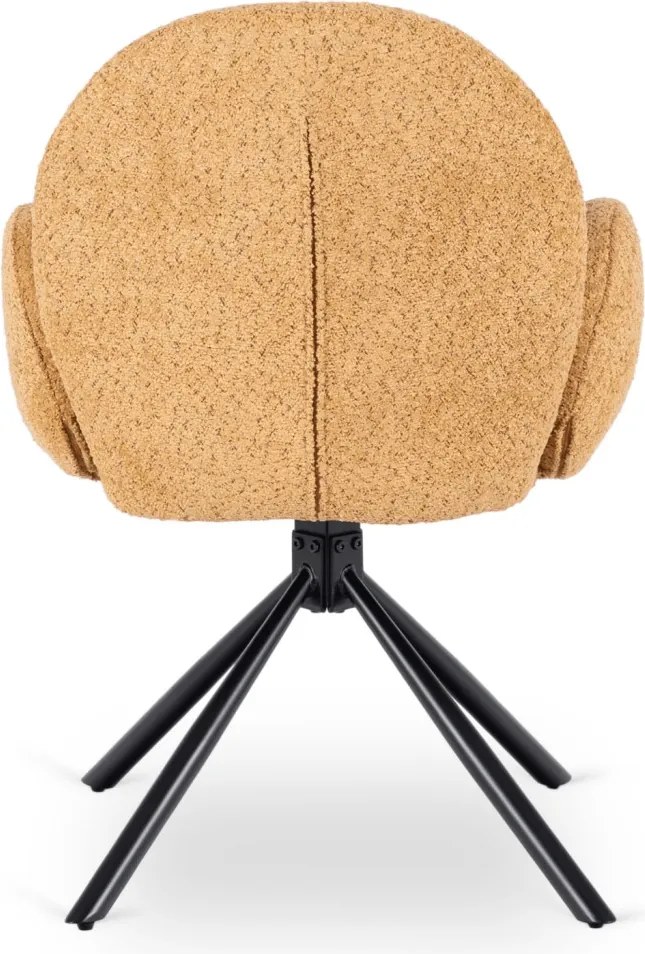 Fortó Étkezőszék Mustár Bouclé Kárpittal. MUSSO