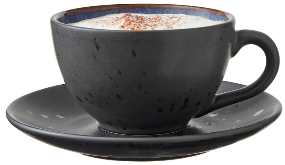 Fekete-sötétkék kerámia csésze szett 4 db-os 240 ml Gastro Black/Mix – Bitz