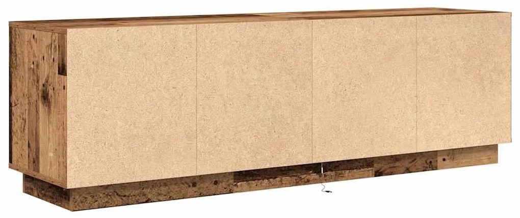 antik fa színű TV-szekrény LED-lámpákkal 160,5x41x50 cm