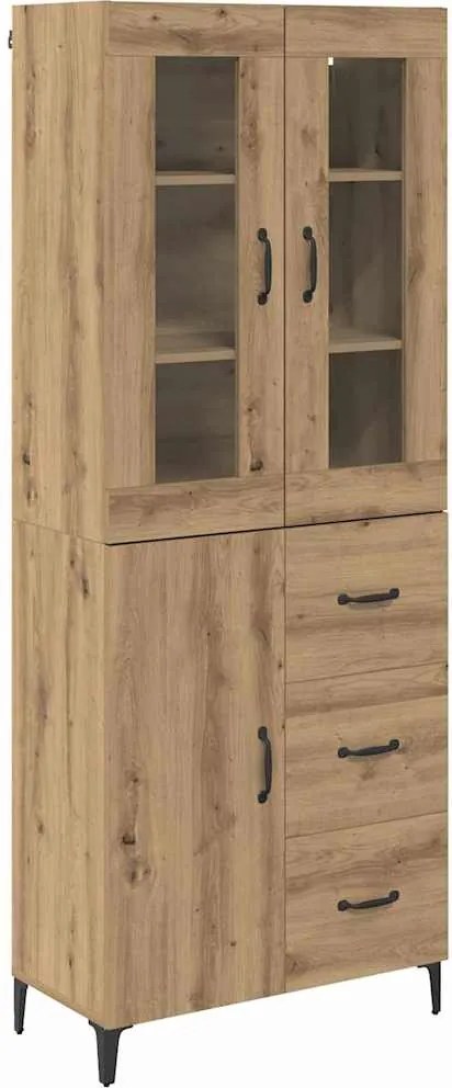 vidaXL Magasfiú fiókkal Artisan tölgy 69,5 x 34 x 180 cm Faanyag