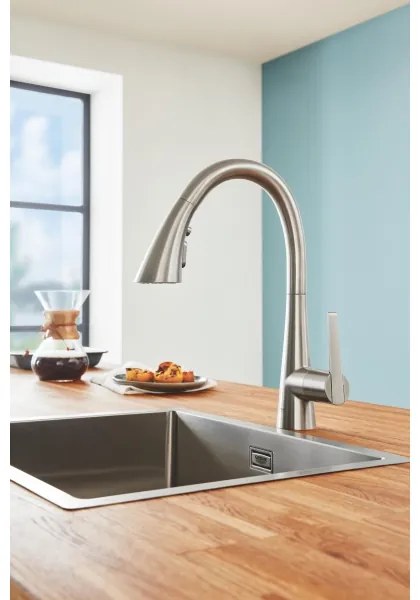 GROHE 32294DC2 - ZEDRA mosogató csaptelep, nemesacél