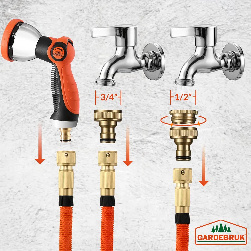 Deuba Kerti locsolótömlő 30 m - narancssárga