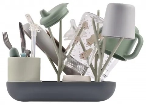 Beaba - Cumisüveg szárítóállvány zöld/szürke