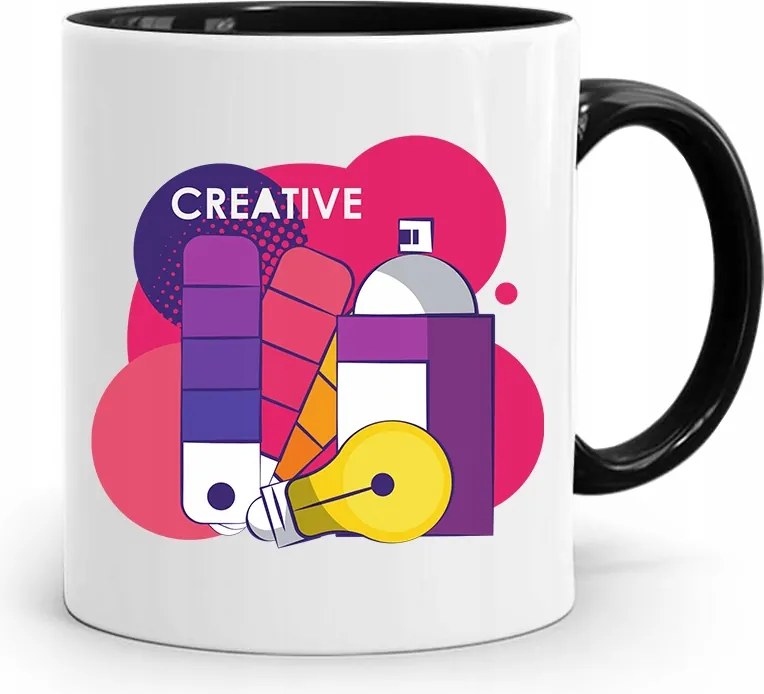 Fekete Bögre Ajándék Kreatív Grafikusoknak fényképes nyomtatással