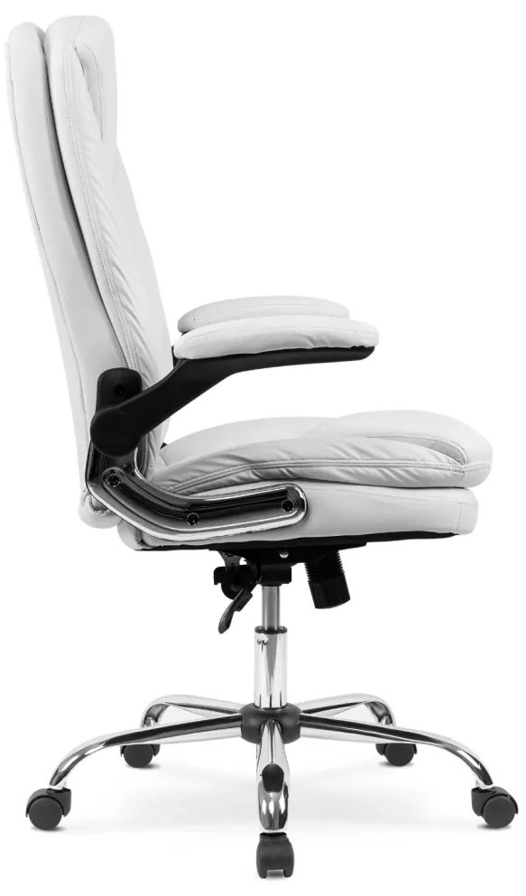 Irodai Forgószék Fehér Eco-bőr kárpittal. PARIS