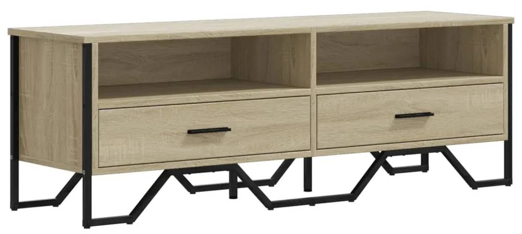 sonoma tölgy színű szerelt fa TV-szekrény 122 x 34 x 41 cm