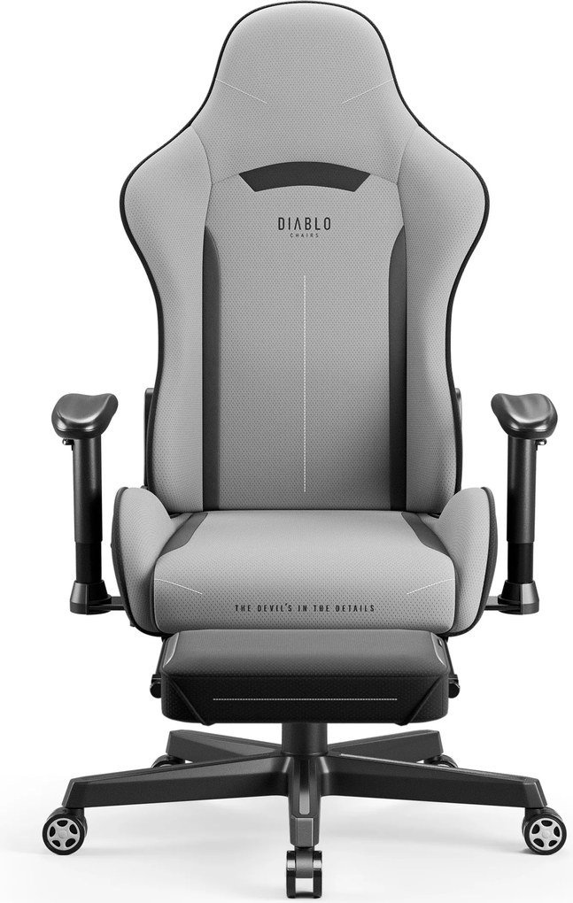 Gamer szék szövet Normal Size, szürke: Diablo X-Starter