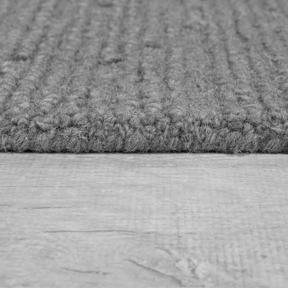 Szürke kézi szövésű gyapjú szőnyeg 160x230 cm Harris Boucle – Flair Rugs