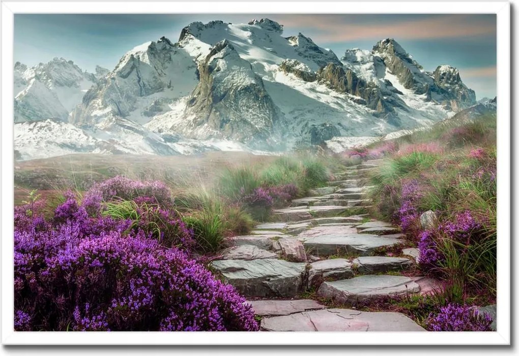 Poszterek keretben 60x40 Hegyi táj Tájkép