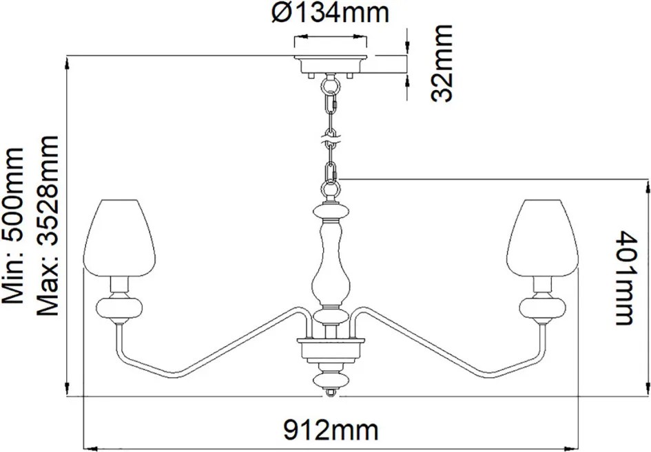 Elstead Lighting ARMAND DL-ARMAND8-AB Csillár 8x40W/E14