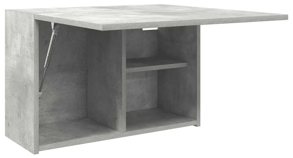 betonszürke szerelt fa fali fürdőszobaszekrény 60 x 25 x 40 cm