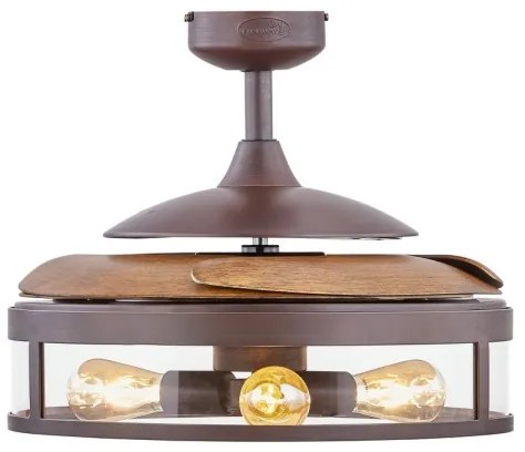 FANAWAY 212925 - LED mennyezeti ventilátor CLASSIC 3xE27/4W/230V barna + DO