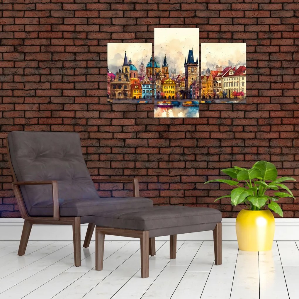 Kép - Ősz a festett városban (90x60 cm)