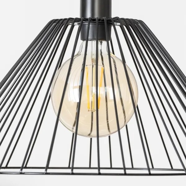 Brilagi - LED függeszték zsinóron CERIA WIRE 1xE27/40W/230V átmérő 45 cm fekete