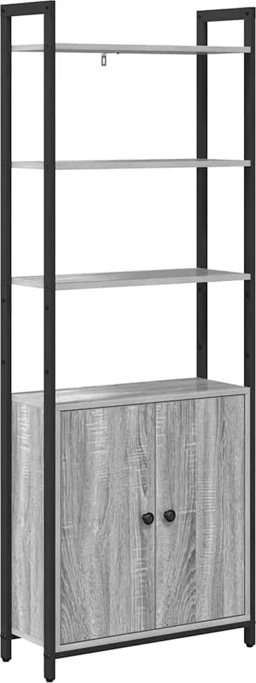 vidaXL Könyvespolc Szürke Sonoma 60 x 24 x 161 cm Faanyag