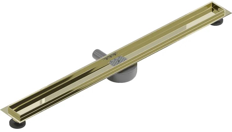 Mexen Flat 360, ereszcsatornatest forgószifonnal 90 cm, arany fényes, 1540090