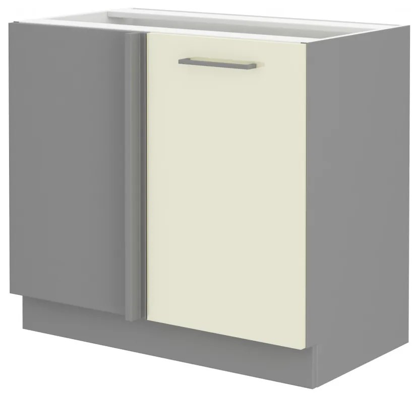 Alsó konyhaszekrény Kelyn 105 ND 1F BB (fényes krém + szürke). 1032748