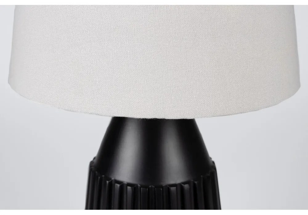 Fekete-bézs asztali lámpa Aysa - White Label