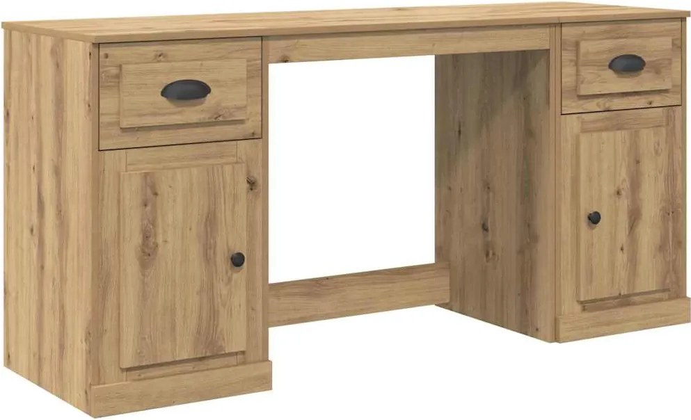 vidaXL Íróasztal szekrénnyel Artisan tölgy 154,5 x 50 x 75 cm Faanyag