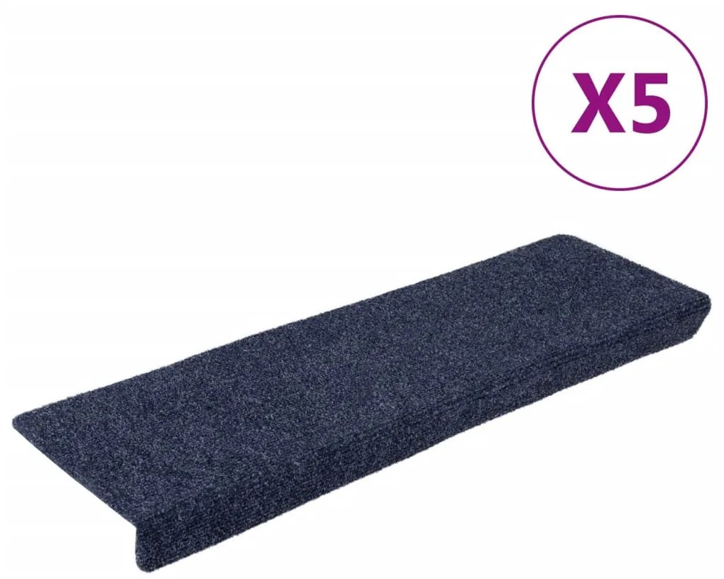 5 db öntapadós lépcsőszőnyeg 65 x 21 x 4 cm antracit téglalap alakú széllel