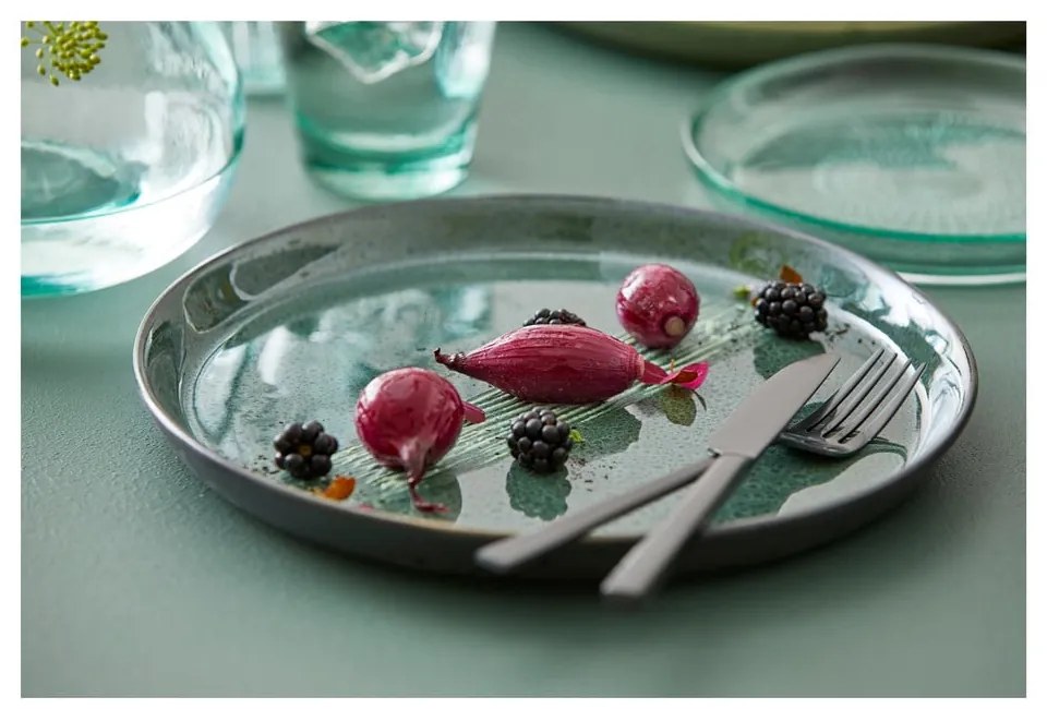 Zöld-fekete kőedény tányér ø 27 cm Gastro Green/Black – Bitz