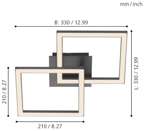 Eglo 75569 - LED Mennyezeti lámpa PALMAVES LED/20,5W/230V