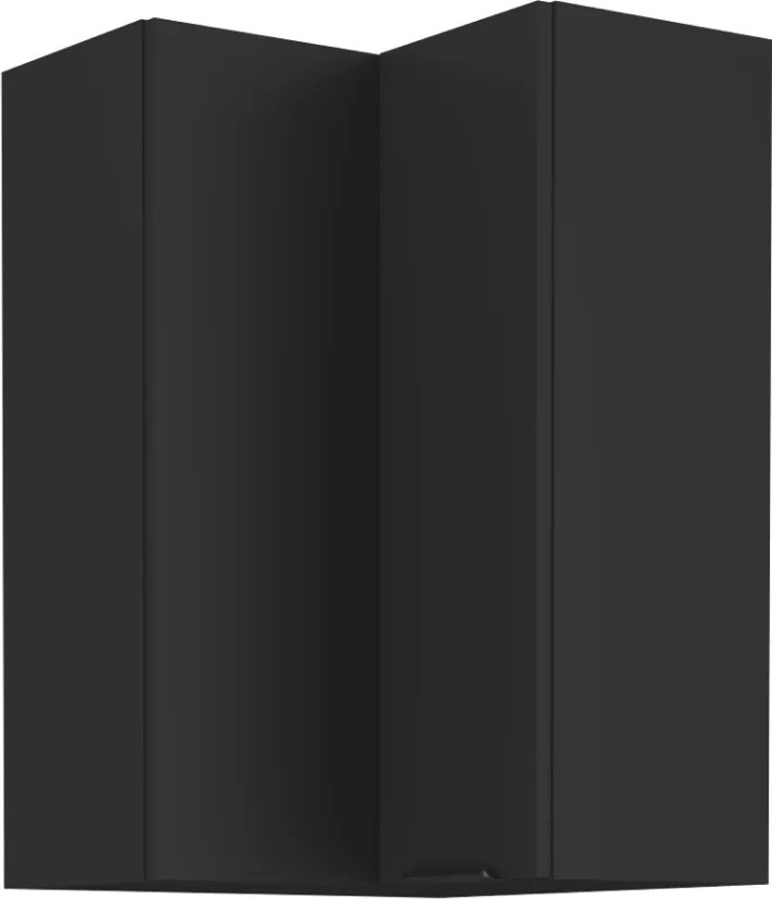 Felső sarokszekrény fekete, SIBER 60x60 GN-90 2F