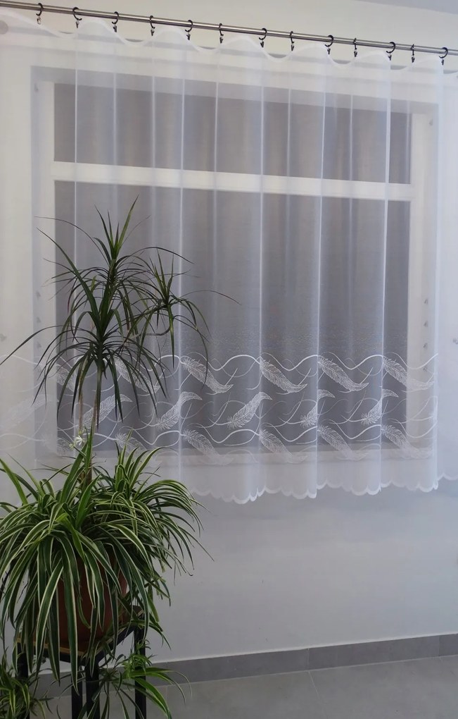 Mg Függöny jacquard Toll 35808 Fehér 200x300cm készre varrt M