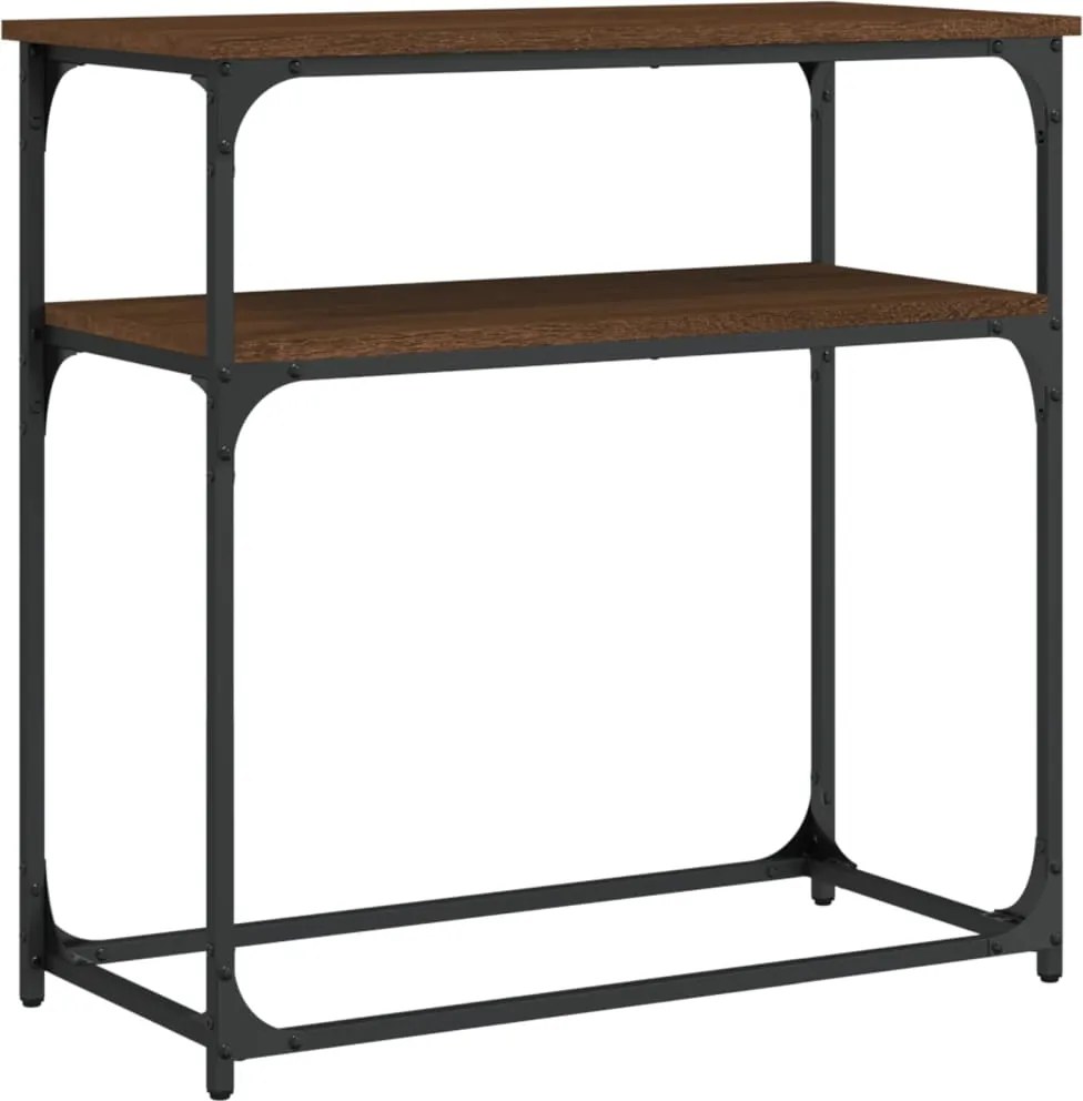 vidaXL barna tölgyszínű szerelt fa tálalóasztal 75x35,5x75 cm