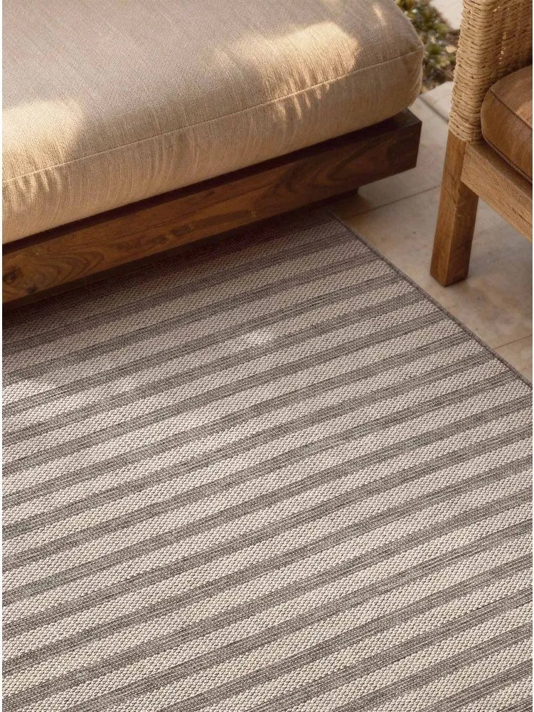 Szürke-krémszínű kültéri-beltéri szőnyeg 120x170 cm Haringey Linley – Ted Baker