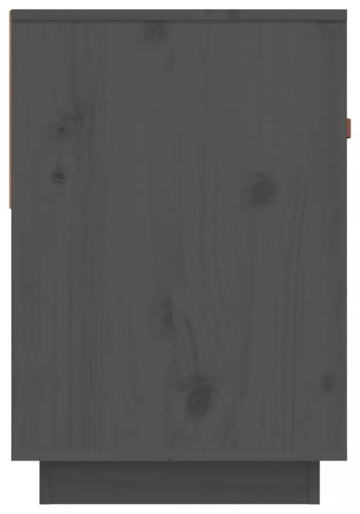 szürke tömör fenyőfa TV-szekrény 90 x 40 x 60 cm