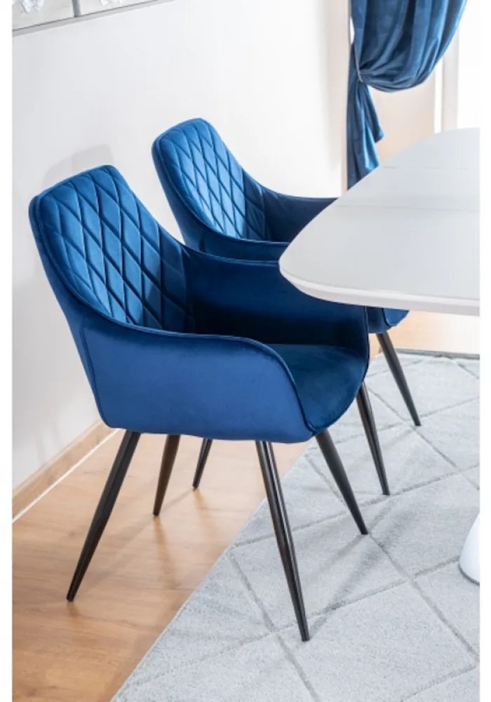 Linea Velvet karosszék kék