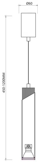 Csillár zsinóron NEO 1xGU10/8W/230V fekete/arany