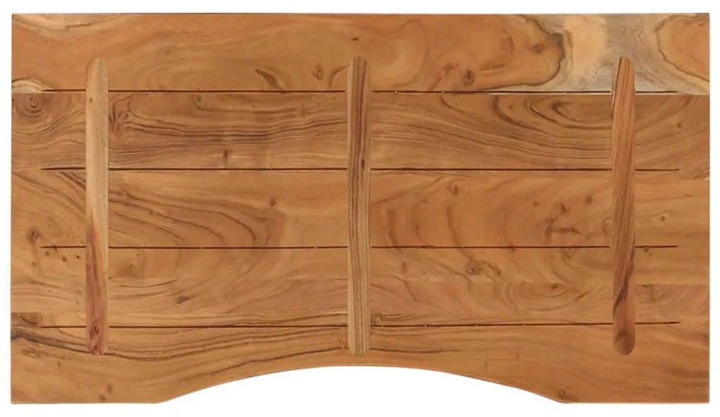 tömör akácfa téglalap alakú asztallap 90 x 50 x 2,5 cm