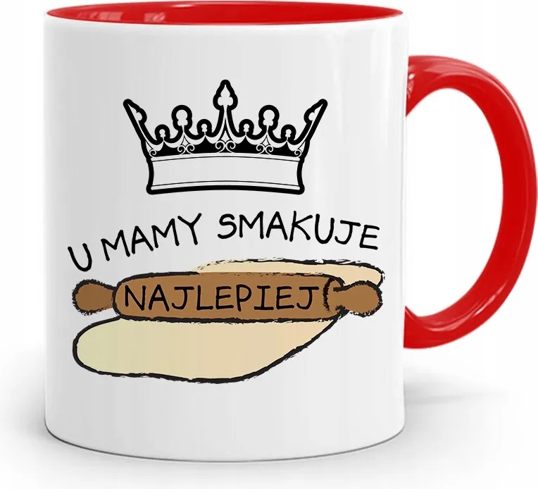 Piros Bögre Anyukáknak A Legjobb Ízű, fényképes nyomattal