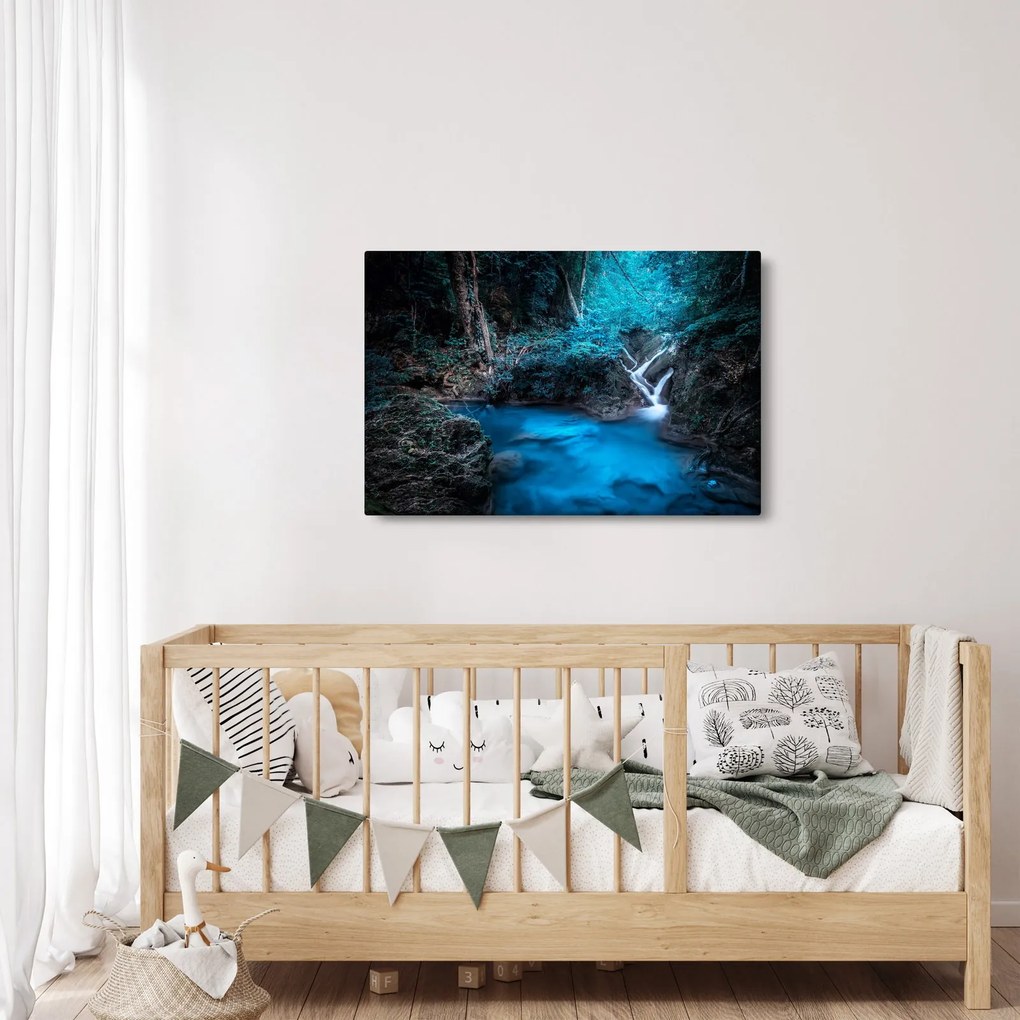 Kép - Varázslatos éjszaka egy trópusi erdőben (90x60 cm)