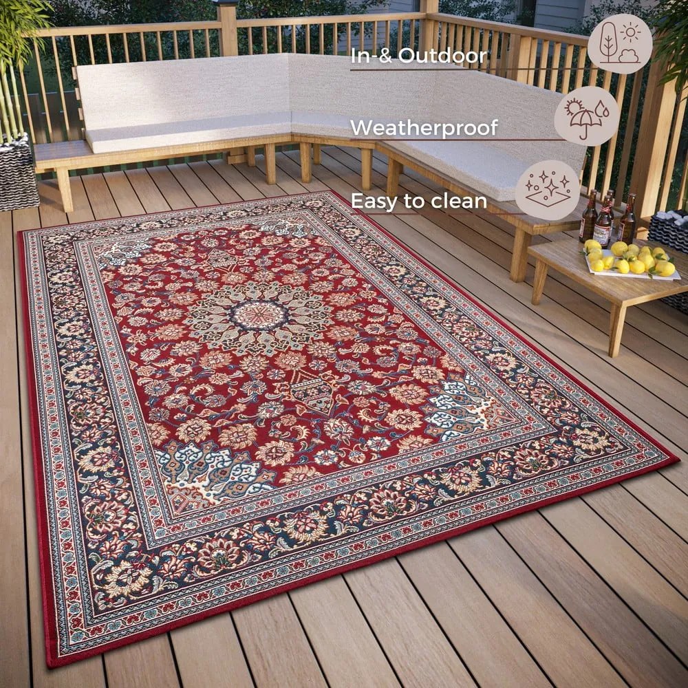 Piros kültéri szőnyeg 120x180 cm Kadi – Hanse Home