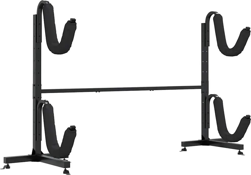 vidaXL acél kajaktároló állvány 2 kajakhoz 250 x 57 x 127,5 cm