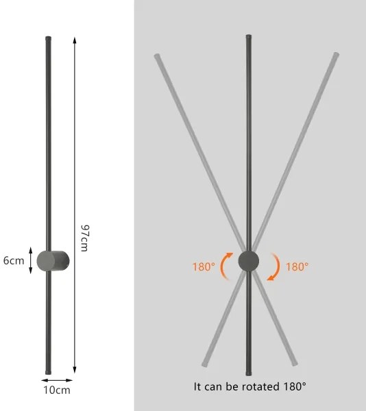 Brilagi - LED kültéri fali lámpatest AURA LED/20W/230V 4000K IP54 antracit