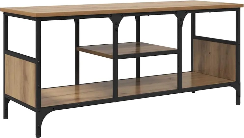 vidaXL TV szekrény Artisan tölgy 100 x 35 x 45 cm Műszaki fa és vas