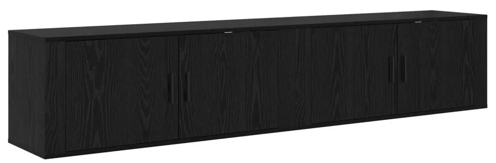 vidaXL Fali TV szekrény szett 2 pcs Fekete tölgy 100 x 34,5 x 40 cm