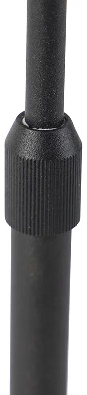 Asztali lámpa fekete vászonbúrával fekete 35 cm állítható - Parte