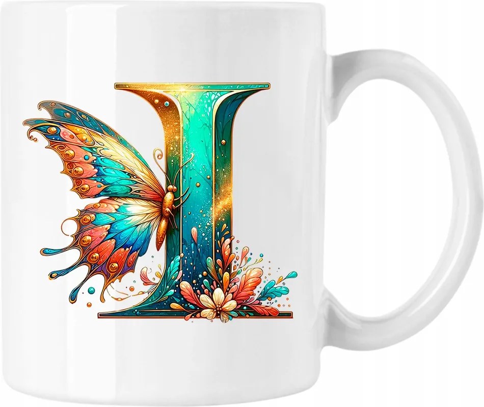 Bögre Betű Pillangó Név Színes 17 Fehér 330ml